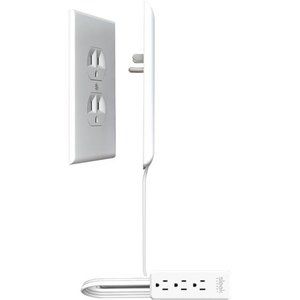 Sleek Socket Ultra-Thin Outlet Concealer with Cord Concealer Kit,3 Outlet,3-Foot